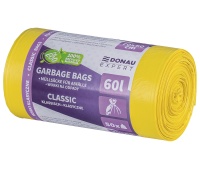 Waste bags DONAU EXPERT, classic, LDPE, 60l, 50 pcs., yellow