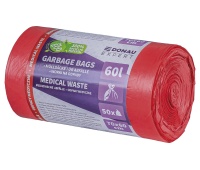 Medical waste bags DONAU EXPERT, LDPE, 60l, 50 pcs., red