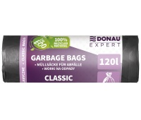 Worki na odpady DONAU EXPERT, klasyczne, LDPE, 120l, 10 szt., czarne