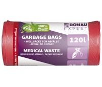 Worki na odpady medyczne DONAU EXPERT, LDPE, 120l, 25 szt., czerwone