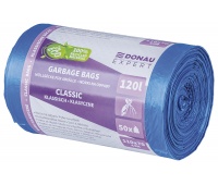 Waste bags DONAU EXPERT, classic, LDPE, 120l, 50 pcs., blue