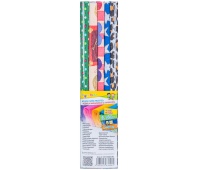 Crepe paper GIMBOO, in a roll, with print, 25x200cm, 5 pcs., assorted colors