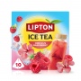 Herbata LIPTON, do parzenia na zimno, malina i hibiskus, 10 torebek, Herbaty, Artykuły spożywcze