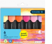 Zakreślacz SCHNEIDER Job Sunset Dreams, 1-5 mm, 6 szt., w etui, mix kolor&oacute;w