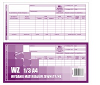 WZ External material issue form EMEKO (Form 873), 1/3 A4, multi-copy