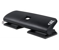 Hole punch SAX 350 EasyPro M Double, punches up to 20 sheets, 4 holes, black