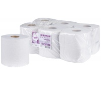 Paper towels in roll made of recycled paper DONAU EXPERT Maxi, 1 layer, 200 sheets, 6 pcs, white