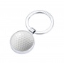 Keyring TROIKA Golf, chrome-plated, silver-white
