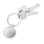Keyring TROIKA Golf, chrome-plated, silver-white