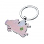 Keyring TROIKA Lucky Pig, enamelled metal, pink