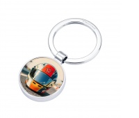 Keyring TROIKA Racing, chrome-plated, assorted colors
