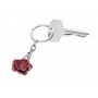 Brelok TROIKA Rose, emaliowany metal, czerwono-srebrny, Ekskluzywne, Gadżety