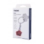Brelok TROIKA Rose, emaliowany metal, czerwono-srebrny, Ekskluzywne, Gadżety