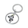 Brelok TROIKA Spinning Panda, metal, srebrny, Ekskluzywne, Gadżety