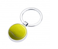 Keyring TROIKA Tennis, chrome-plated, assorted colors