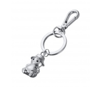 Keyring TROIKA Tiny Monster, metal, silver