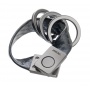 Keyring TROIKA Twister Carbon, black