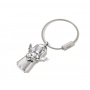 Keyring TROIKA Valerie, Swarovski angel, metal, silver