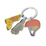Keyring TROIKA Wintersport, enamelled metal, assorted colors