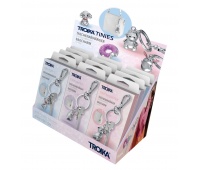 TROIKA display Tiny Monster keyrings x3, Rabbit x3, Puppy x3, Donut x3