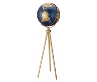 Globus TROIKA Sputnik, na stojaku, śr. 43 cm, wys. 1,40 m, niebiesko-złoty