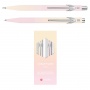 Set of ballpoint pen 849 and pencil 844 CARAN D'ACHE Horizon, in a case, yellow-pink