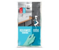 Household gloves ANNA ZARADNA, size L, pastel green