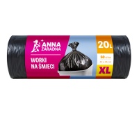 Trash bags ANNA ZARADNA XL, durable, 20l, 50 pcs, black