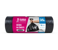 Worki na śmieci ANNA ZARADNA, mocne, 35l, 12 szt., czarne