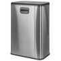 Pedal bin Donau Home, soft-closing, rectangular, 20l, matt silver