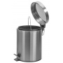 Kosz ze stopką Donau Home, wolnoopadający, 5l, srebrny mat, Kosze metal, Wyposażenie biura