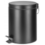 Kosz ze stopką Donau Home, wolnoopadający, 5l, czarny, Kosze metal, Wyposażenie biura