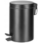Kosz ze stopką Donau Home, wolnoopadający, 3l, czarny, Kosze metal, Wyposażenie biura