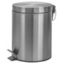 Kosz ze stopką Donau Home, wolnoopadający, 20l, srebrny mat, Kosze metal, Wyposażenie biura
