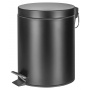 Kosz ze stopką Donau Home, wolnoopadający, 20l, czarny, Kosze metal, Wyposażenie biura
