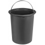 Kosz ze stopką Donau Home, wolnoopadający, 12l, srebrny mat, Kosze metal, Wyposażenie biura