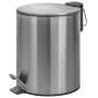 Kosz ze stopką Donau Home Modern, wolnoopadający, 5l, srebrny mat, Kosze metal, Wyposażenie biura