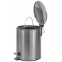 Kosz ze stopką Donau Home Modern, wolnoopadający, 5l, srebrny mat, Kosze metal, Wyposażenie biura