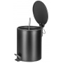 Kosz ze stopką Donau Home Modern, wolnoopadający, 5l, czarny, Kosze metal, Wyposażenie biura