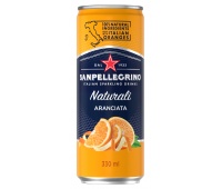 Drink Aranciata SANPELLEGRINO, lightly sparkling, can, 0,33l, deposit