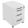 Mobile pedestal DONAU, 43x58x60 cm, ash grey
