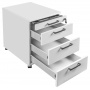 Mobile pedestal DONAU, 43x58x60 cm, ash grey