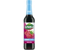 Syrop owocowy ŁOWICZ, malina zero, 400ml