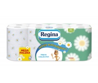 Papier toaletowy REGINA Rumiankowy, 3-warstwowy, 18m, 150 listk&oacute;w, 16 rolek, biały