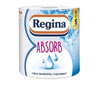 Ręcznik papierowy REGINA Absorb, 3-warstwowy, 50,6m, 220 listk&oacute;w, 1 rolka, biały