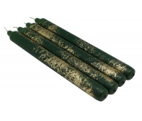 Świeca stołowa DONAU HOME Aura, 22x240mm, 4 szt., zielona