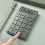 Office calculator DONAU TECH, 12-digit display, square root function, dim. 137x84 mm, green