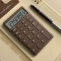 Office calculator DONAU TECH, 12-digit display, square root function, dim. 137x84 mm, brown