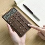 Office calculator DONAU TECH, 12-digit display, square root function, dim. 137x84 mm, brown
