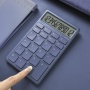 Office calculator DONAU TECH, 12-digit display, square root function, dim. 137x84 mm, navy blue